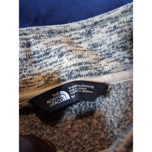 The North Face Jacket Ribbed Sides Long Sleeve Beige Womens Medium - Picture 4 of 6